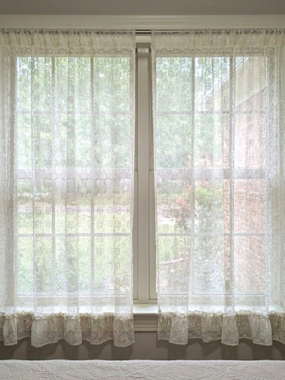 LOT OF Vintage Lace Curtain Panels Different Sizes 10 Curtains with Tiebacks Vtg